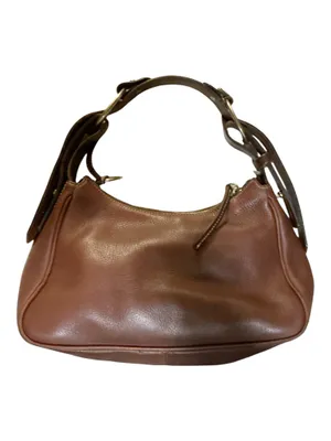 This is a vintage Dooney & Bourke Brown Pebbled Leather Shoulder Bag (Style J7276266). thumbnail 2