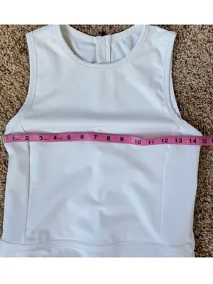 Vuori White Sleeveless Tennis Dress with Side Slit thumbnail 8