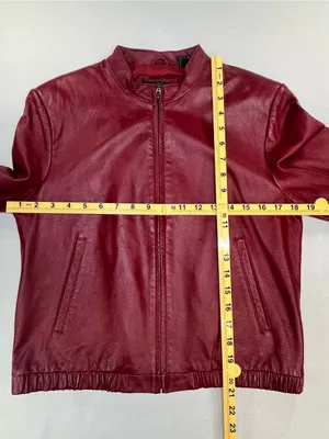 Boutique Europa Women’s Burgundy Genuine Leather Full Zip Jacket Coat Size 8 thumbnail 10