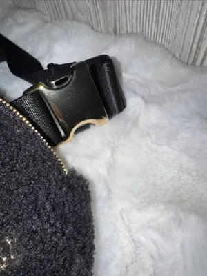 lululemon athletica Black Sherpa Crossbody Belt Bag with Gold Hardware thumbnail 2