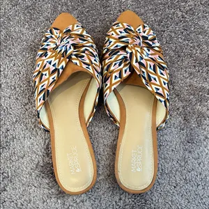Market & Spruce knot tie geometric pointed slip on flats thumbnail 3