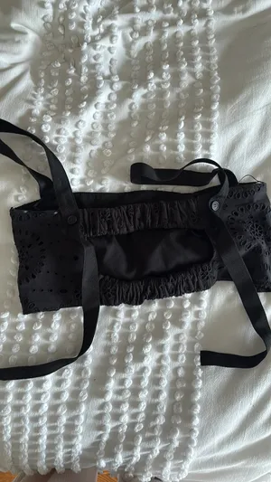 Black Zara Cropped Top  thumbnail 2