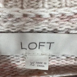 Loft Space Dyed Knobby Bobble Mock Neck‎ Sweater Cream Beige XSmall XS thumbnail 11