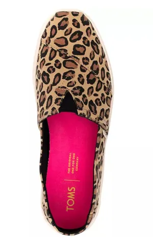 TOMS Leopard Print Alpargata Slip-On Sneakers Size 6.5 NEW thumbnail 4