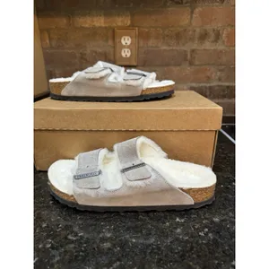 Birkenstock Arizona Genuine Shearling Slide Sandal Size 40 US Women's 9 Men's 7 thumbnail 2