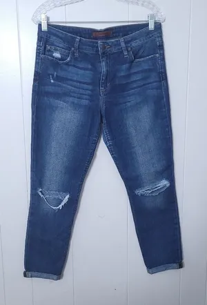 Joe’s Jeans Skinny Crop Jeans Womens Size 30 Blue Mid Rise Distressed Stretch thumbnail 1