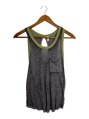 Free People FP Movement Performance Gray Green Trim AXL Yoga Tank thumbnail 5