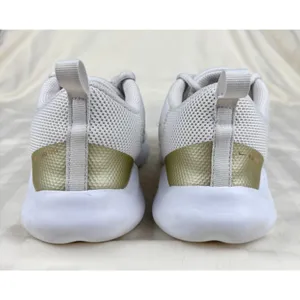 Nike Flex Experience Size 6.5W Wide White Gold Swoosh Sneakers Training Shoes thumbnail 3