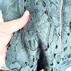 Lovers & Friends x Revolve Caspian Shift Dress Hunter Green Lace Racerback XS thumbnail 13