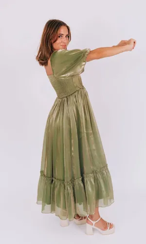 Maxi Dress Green Size XS thumbnail 2