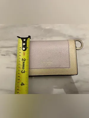 kate spade Two-Tone Pebbled Leather Bifold Wallet in Purple and Cream thumbnail 6