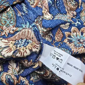 Natural Life Blue Floral‎ Paisley Button Front Mini Dress XL Long Sleeve Boho thumbnail 5