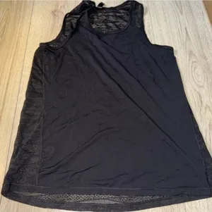 Victoria's Secret sport vsx Victoria sport Black Mesh tank top sleeveless shirt thumbnail 1