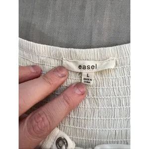 Easel Cream Sleeveless Lace-Up Corset-Style Bodice Tiered Maxi Dress Size Large thumbnail 8
