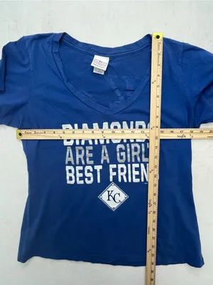 5th & Ocean Womens Kansas City Royals Diamonds Are A Girls Best Friend Shirt XXL thumbnail 8