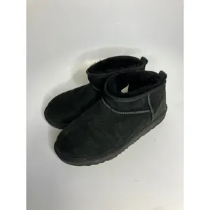 UGG Classic ultra minis‎ shearling boots women's size 6 black suede thumbnail 8