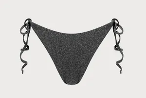Berlook Black Lurex Tie Side Bikini Bottom ONLY 67 Size M thumbnail 7