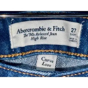 Abercrombie & Fitch The ’90s Relaxed Jean High Rise Blue Denim Jeans Size 27 S thumbnail 3