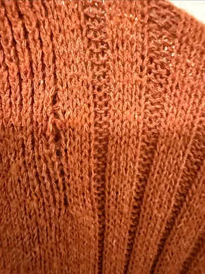 Free People Movement Medium Rust Orange Ribbed Button-Front Women's Cardigan. thumbnail 4
