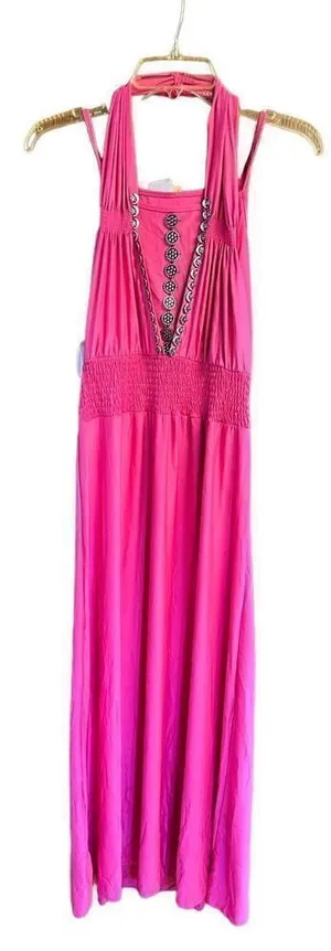No brand *Maxi * Dress * Swimsuit Cover Up * Sz M Pink NWT thumbnail 1