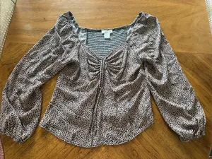 Women’s Blouse Brown Size L thumbnail 1