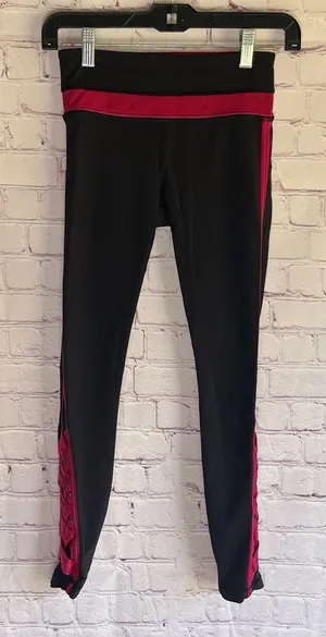 Lululemon Athletica Black and‎ Pink leggings Woman’s Size 2 thumbnail 1