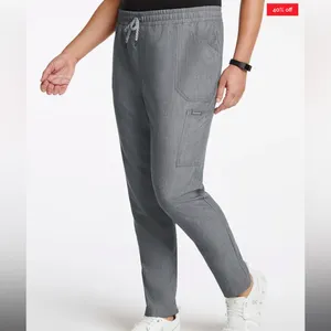 🖤- Jaanuu Women's 8-Pocket Cargo Scrub Pant - black‎ thumbnail 3
