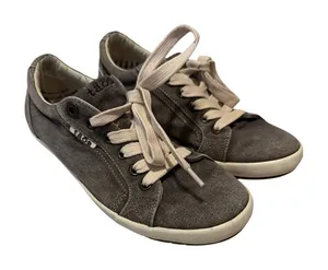 Taos Star Charcoal Wash Canvas Sneakers Tennis Shoes Cream Laces Women’s 8.5 thumbnail 1