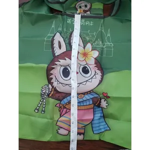 Labubu Chic Kawaii Retro Eco Friendly Trendy Packable Sturdy Reusable Nylon Bag thumbnail 4