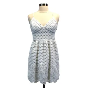Abercrombie & Fitch Womens S Crochet Mini‎ Dress Sleeveless White Boho Whimsy thumbnail 5