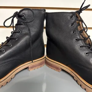 Madewell Black Leather Boots Women's Sz 8.5 Lug The Clair Lace-Up Combat Comfort thumbnail 9