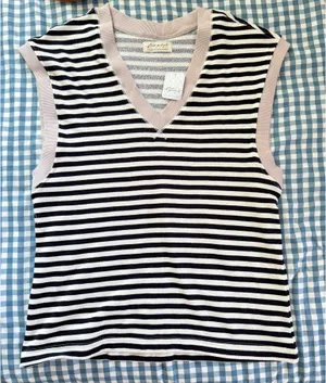 Free People Vest Striped thumbnail 1
