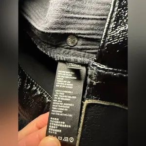 We the Free Phoenix coated skinny high rise ribcage jeans liquid black size 24. thumbnail 7