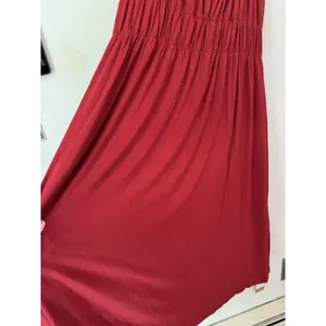 NWT OGL Vacay Gathered U-Neck Spaghetti Midi Bra Dress Pockets Size XL Red thumbnail 5