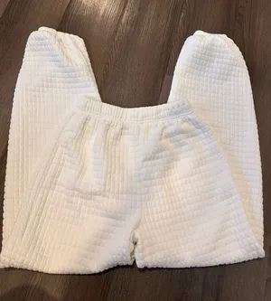 Princess Polly white joggers  thumbnail 1