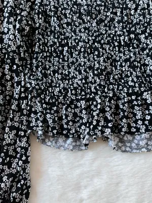 Black And White Floral Blouse thumbnail 3