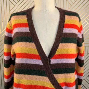 Madewell Wrap-Front Pullover‎ Sweater in Stripe thumbnail 4