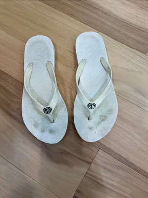 Coach cream White Sz 7.5 flip flops #summer #y2k thumbnail 2