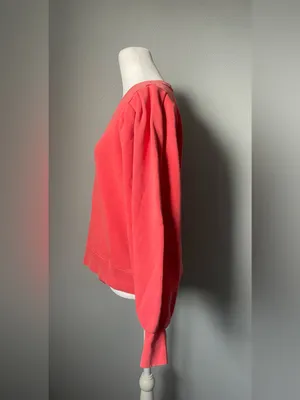 RAILS Cherry Tiffany Puff Balloon Sleeve Cotton Fleece Sweatshirt thumbnail 4