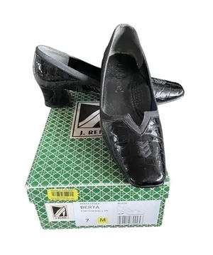 J. Renee black tortoise shell pattern heels sz 7 thumbnail 1