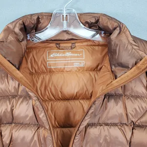 Eddie Bauer Womens L Brown‎ Bronze EB650 Down Puffer Ski Snow Insulated Outdoor thumbnail 3