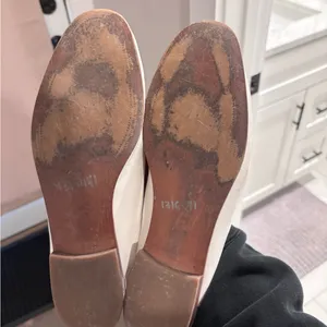 Sam Edelman Cream Loafers with Gold Accent thumbnail 3