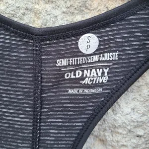 Old Navy -234 active tank top grey black stripes‎ Small thumbnail 3