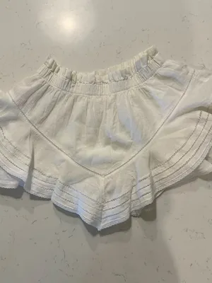 Aerie White Flowy Ruffle Shorts Small Petite Boho Lounge Summer thumbnail 2