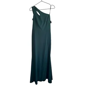 XSCAPE Lucy Long‎ Scuba 14 Green Crepe One Shoulder Dress thumbnail 3