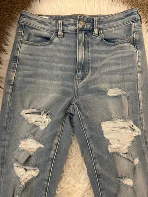 American Eagle Stretch Distressed Skinny Jeans thumbnail 3