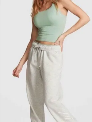BP Nordstrom Brass Plum Loose Fit Women's Heather Gray Drawstring Joggers thumbnail 3