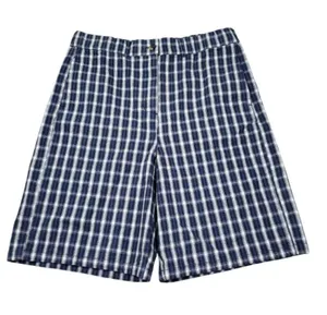 Urban Outfitters Playa Plaid Longline Shorts Size Large Blue White Relaxed Baggy thumbnail 2