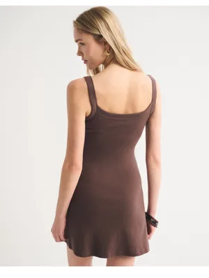 Abercrombie Bra-Free essential 90s ribbed mini dress, Medium NWT thumbnail 12