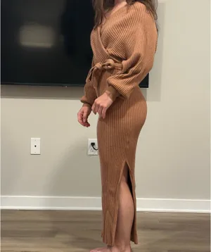 Petal & Pup Knit Maxi Dress Ribbed thumbnail 2